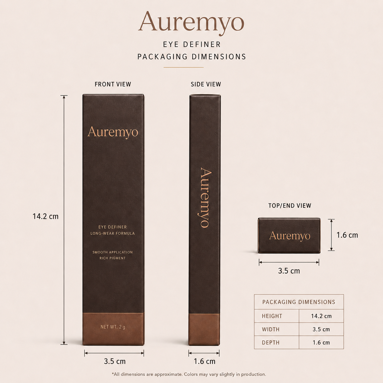 Auremyo™ 24 HR Waterproof Eyeliner Duo Sharpenable Eye Pencil